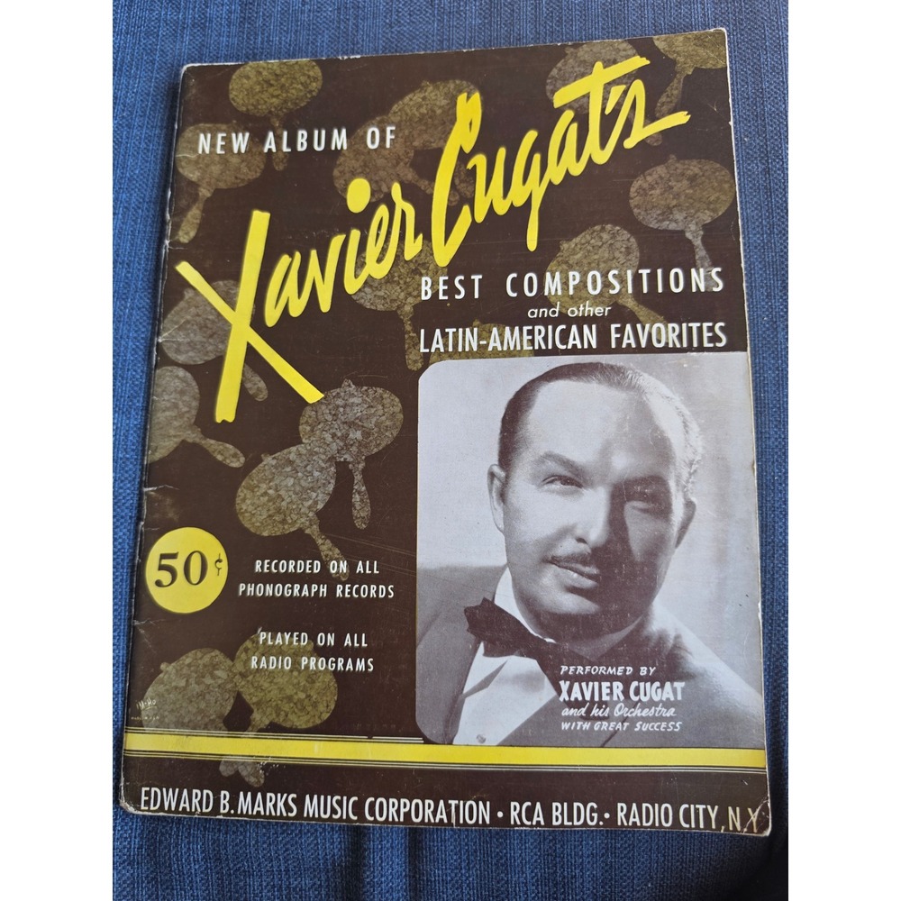Vintage 1941 Xavier Cugat Sheet Music Songbook - Latin American Favorites